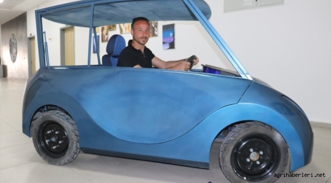 Ağrı'da (BİLSEM) öğretmenleri atık malzemelerden elektrikli araç üretti